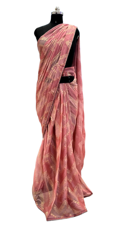 Midnight Bloom Saree