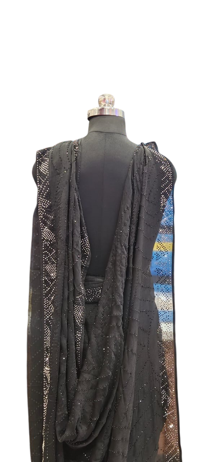 The Noir Galaxy Sequin Saree