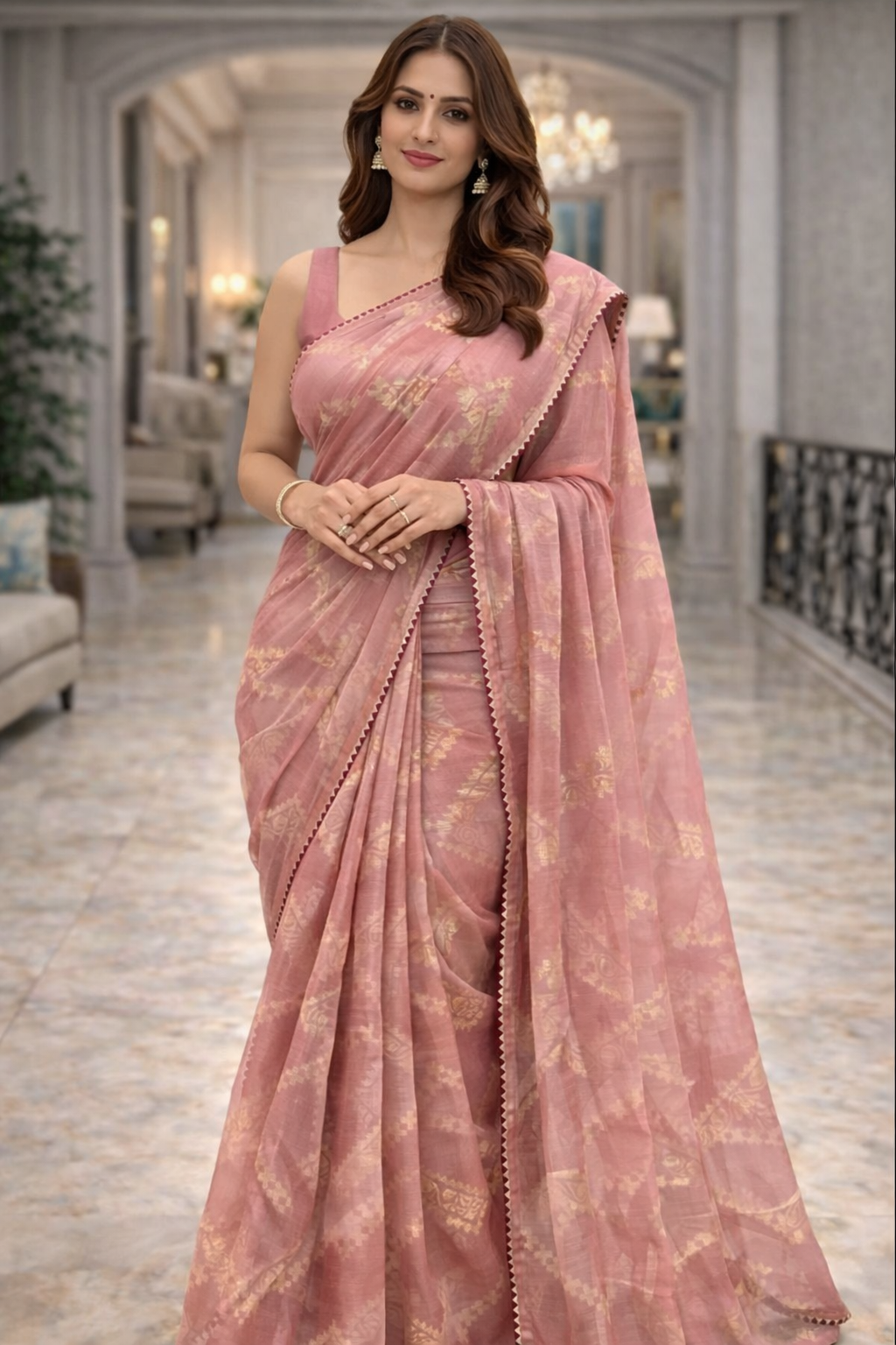 Midnight Bloom Saree