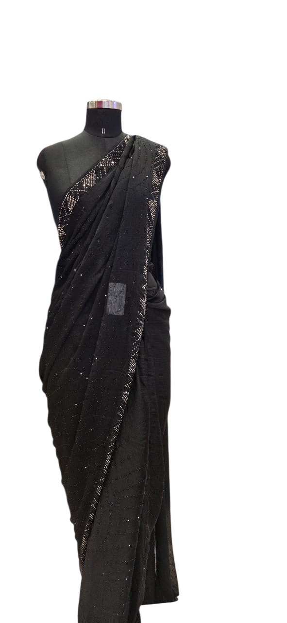 The Noir Galaxy Sequin Saree