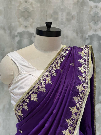 The Royal Violet Gota Patti Saree (1001)