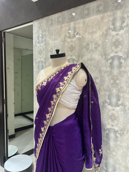 The Royal Violet Gota Patti Saree (1001)