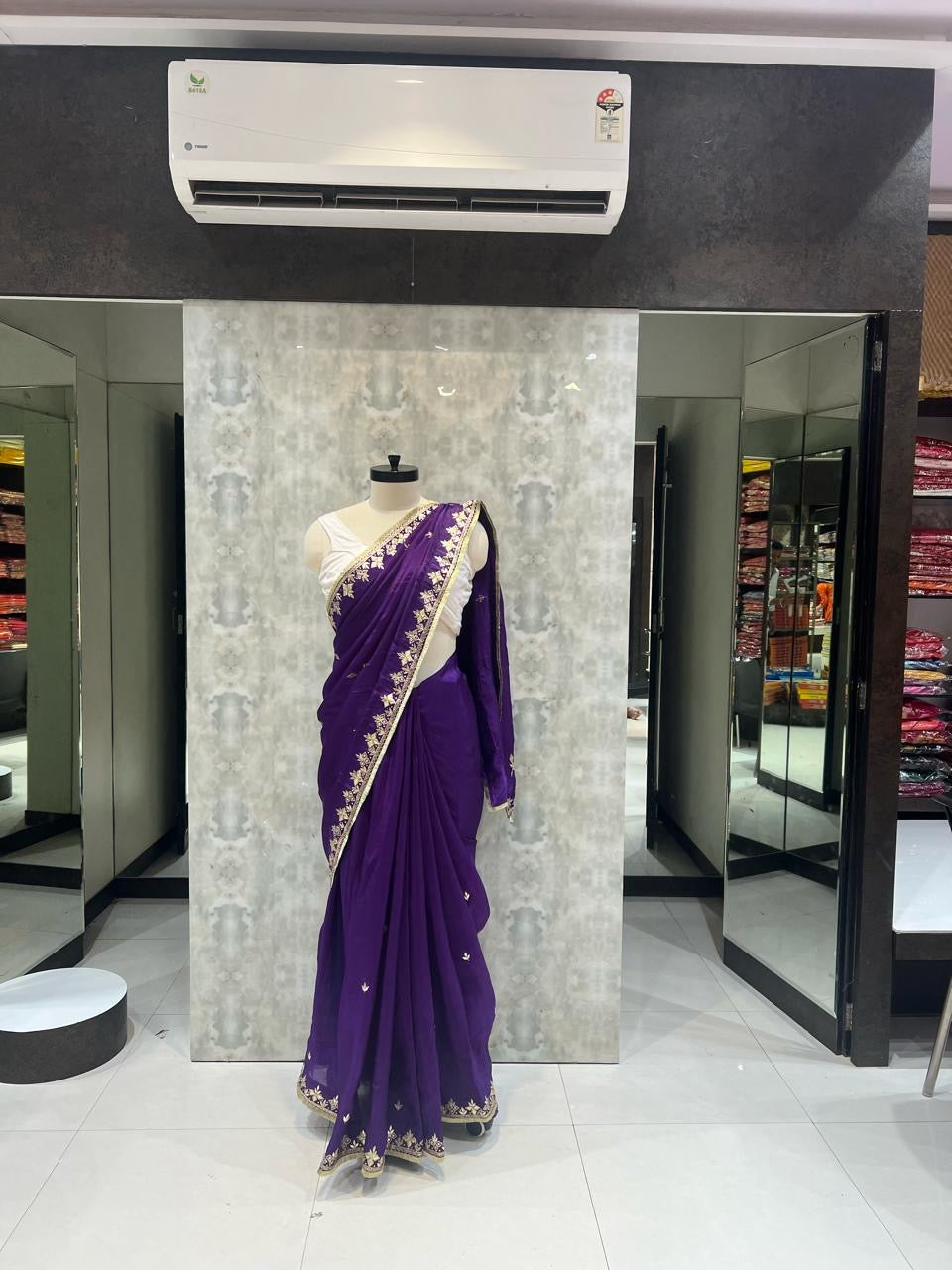 The Royal Violet Gota Patti Saree (1001)