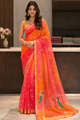 Sunset Peacock Embroidered Saree