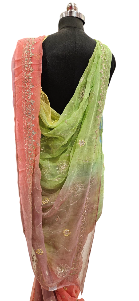 Pastel Harmony Ombre Saree