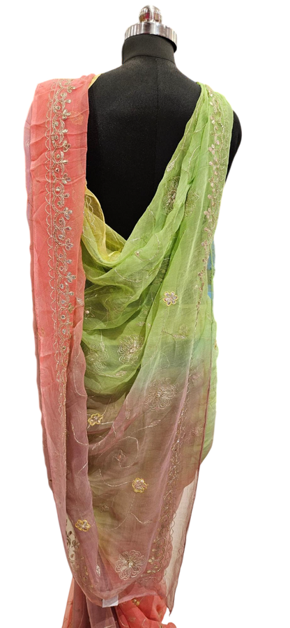 Pastel Harmony Ombre Saree