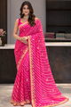 Pink Leheriya Grace Saree