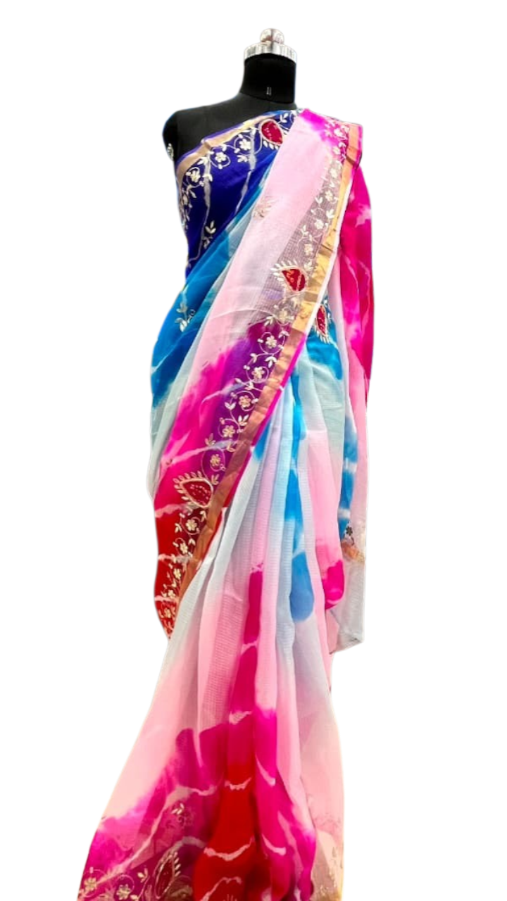Rainbow Breeze Embroidered Saree