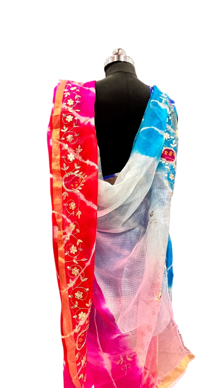 Rainbow Breeze Embroidered Saree