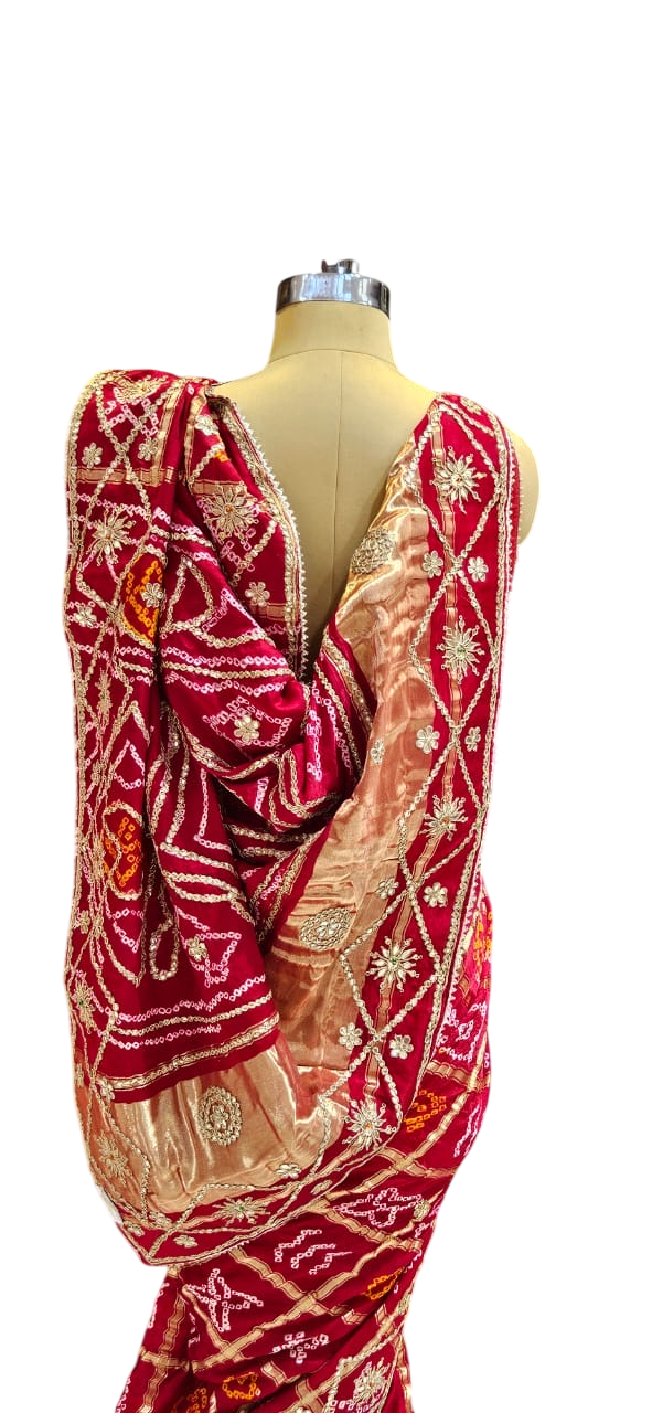 The Azure Skies Bandhej/Bandhani Saree