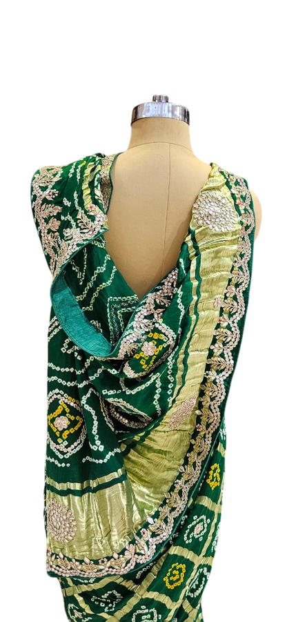 The Marigold Bloom Bandhani/Bandhej Saree
