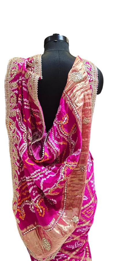 The Citrine Sunshine Bandhani/Bandhej Saree
