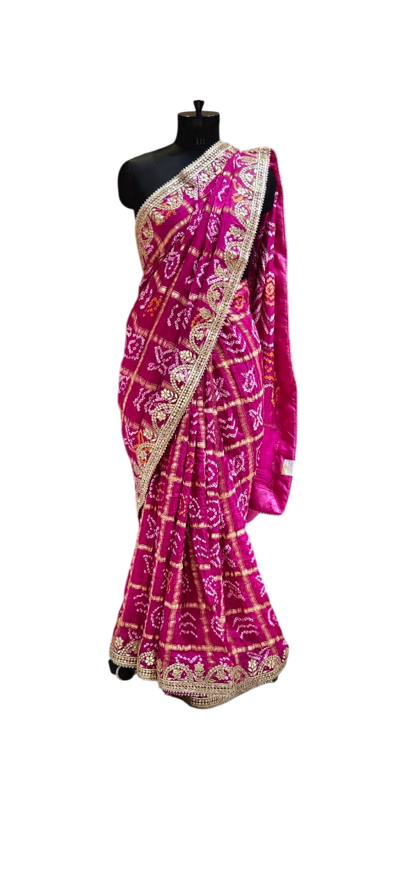 The Citrine Sunshine Bandhani/Bandhej Saree