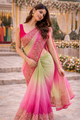 The Royal Emerald Pure Chiffon Saree