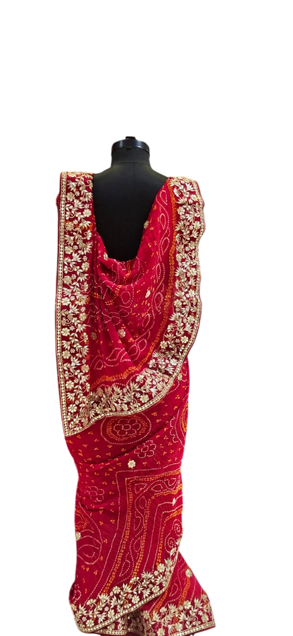 The Radiant Sunbeam Bandhej/Bandhani Saree