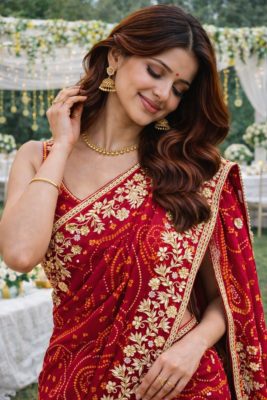 The Radiant Sunbeam Bandhej/Bandhani Saree