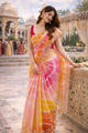 The Regal Teal Silk Pure Chiffon Saree