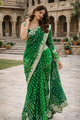 The Verdant Muse Bandhani/Bandhej Saree