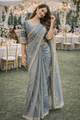 The Gilded Sand Saree With Designer Stitch Blouse