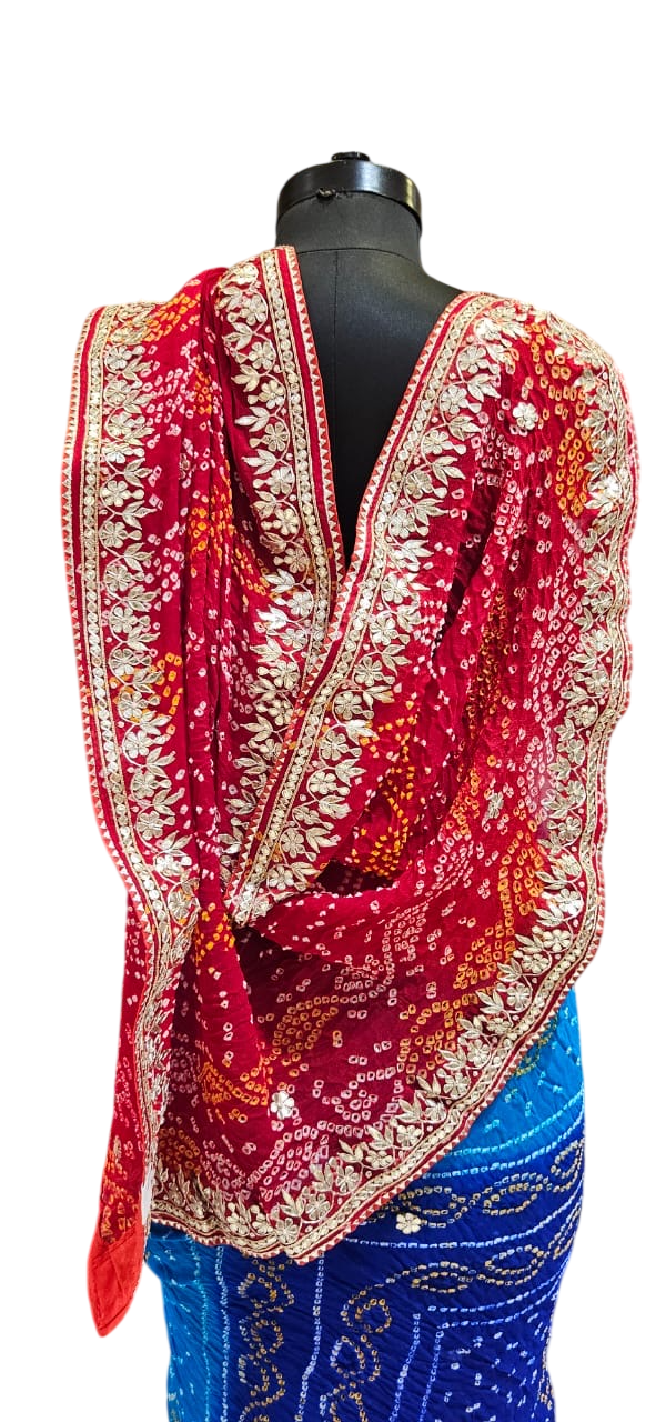 The Multichrome Bandhej/Bandhani Fusion Saree