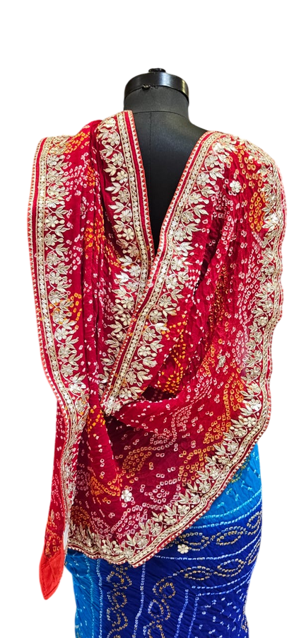 The Multichrome Bandhej/Bandhani Fusion Saree