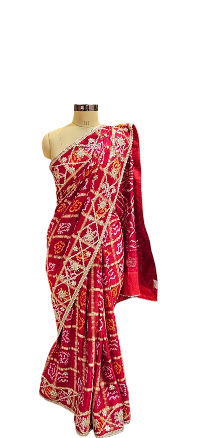The Azure Skies Bandhej/Bandhani Saree