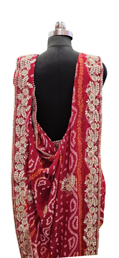 Scarlet Bandhani Floral